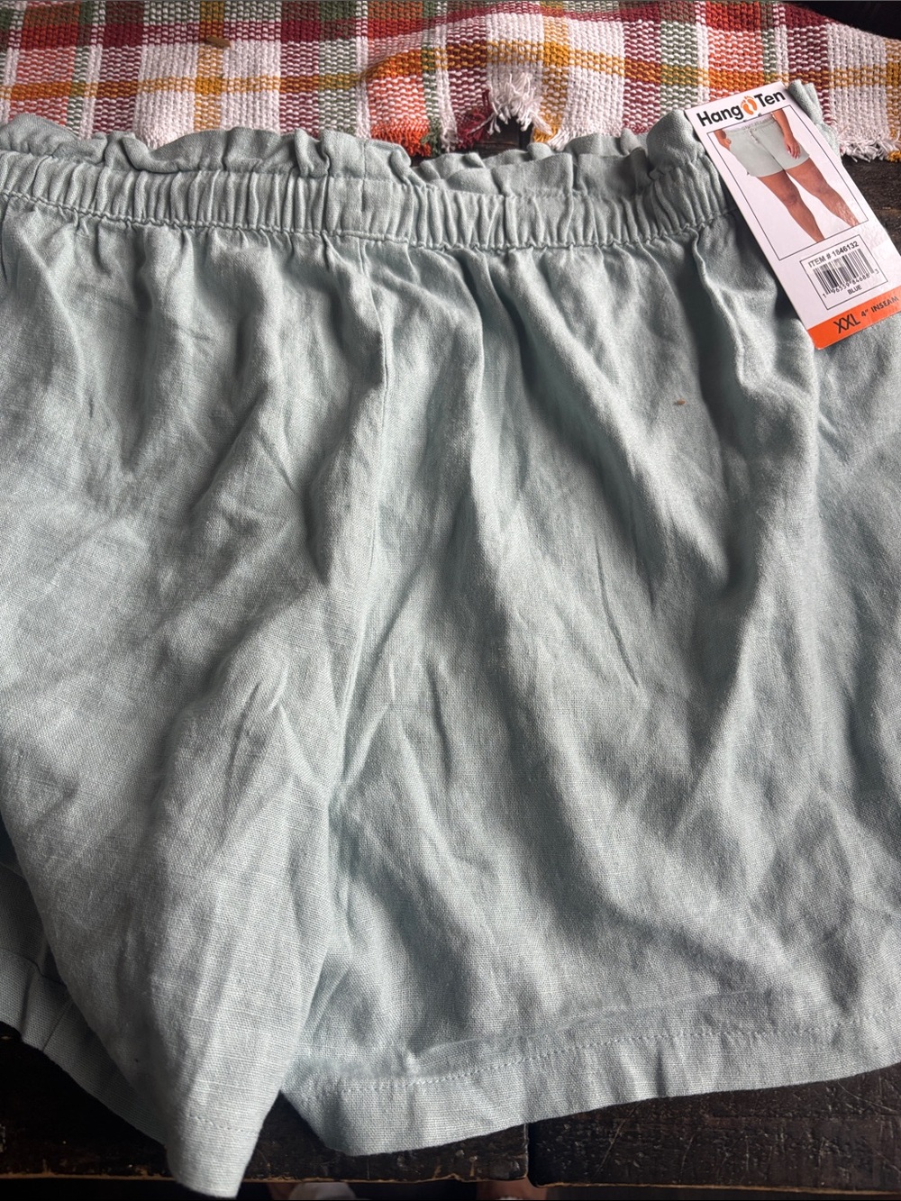 NWT…Hang Ten Women's Seafoam blue High-Waist Drawstring Shorts - Picture 4 of 5
